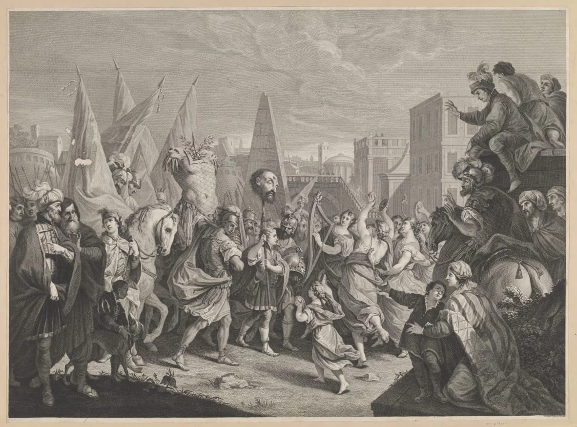 Il trionfo di Davide dopo la battaglia con Golia - Statens Museum for Kunst